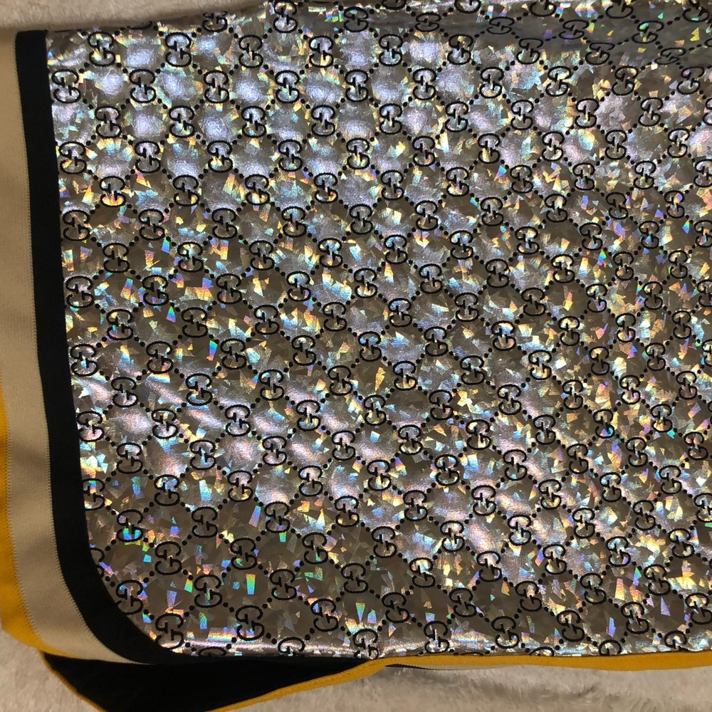 NWT Gucci Size M GG Laminated Sparkle Iridescent Shorts Ret $1280.00 - Picture 11 of 16